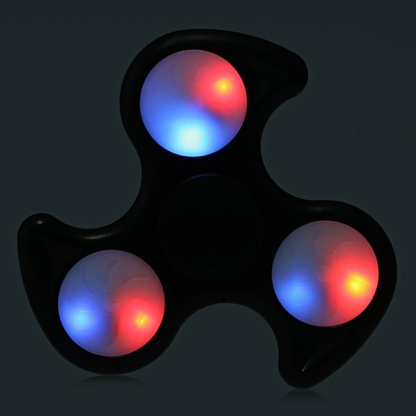 ABS Triangle Fire Wheel Fidget Spinner with LED Light ADHD Focus ...