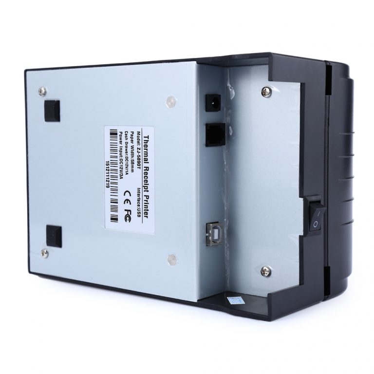 ZJ 5890T Portable 58mm USB POS Thermal Receipt Printer (BLACK EU PLUG