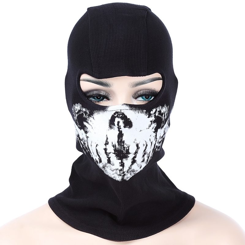 Ghost Skull Full Face Mask Outdoor Cycling Skiing Training Hood Beanie ...