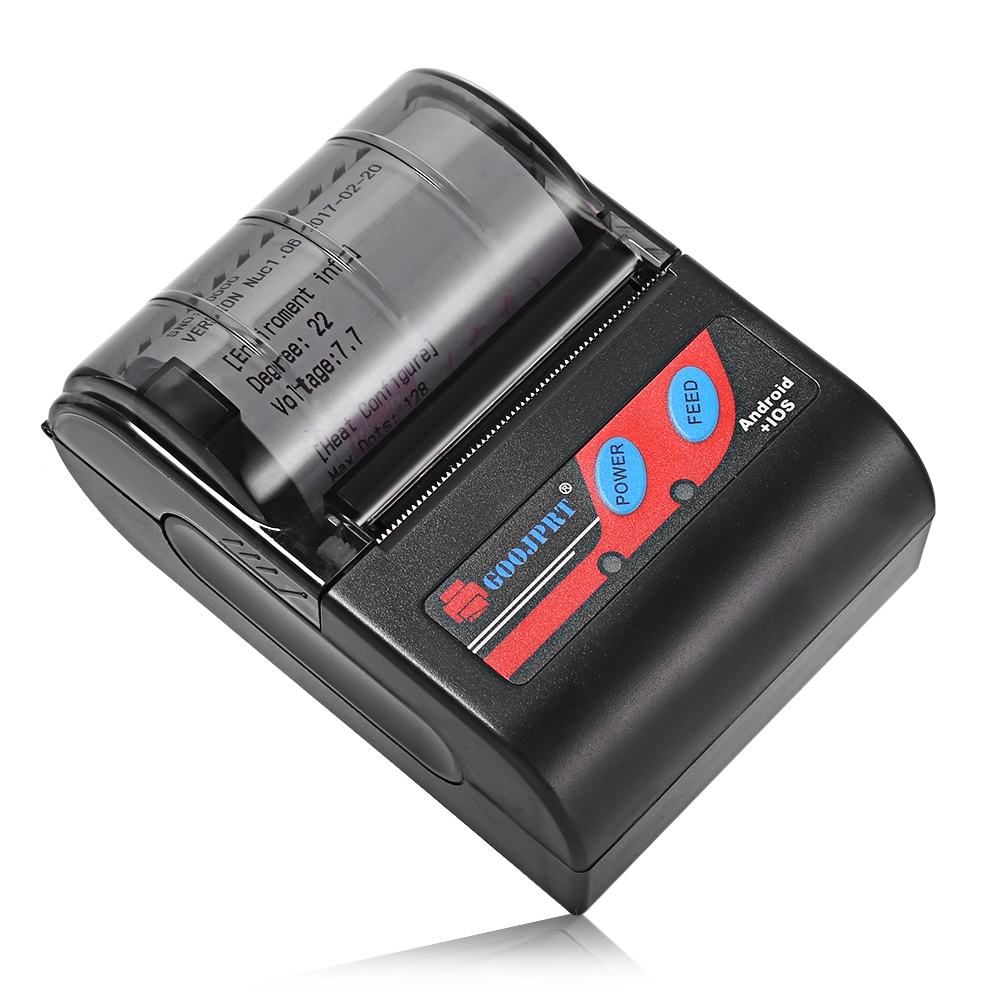 Goojprt Mtp Ii 58mm Mini Bluetooth Thermal Portable Printer Black Us Plug Yoibo 4553